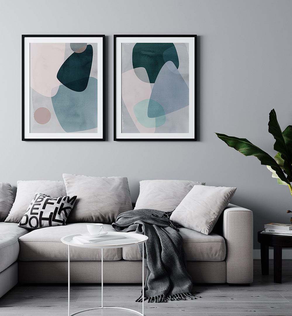 ETHEREAL TIDE SET , SET OF 2 PAINTINGS