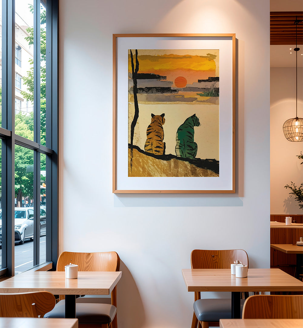 SUNSET COMPANIONS , ANIMAL PAINTINGS