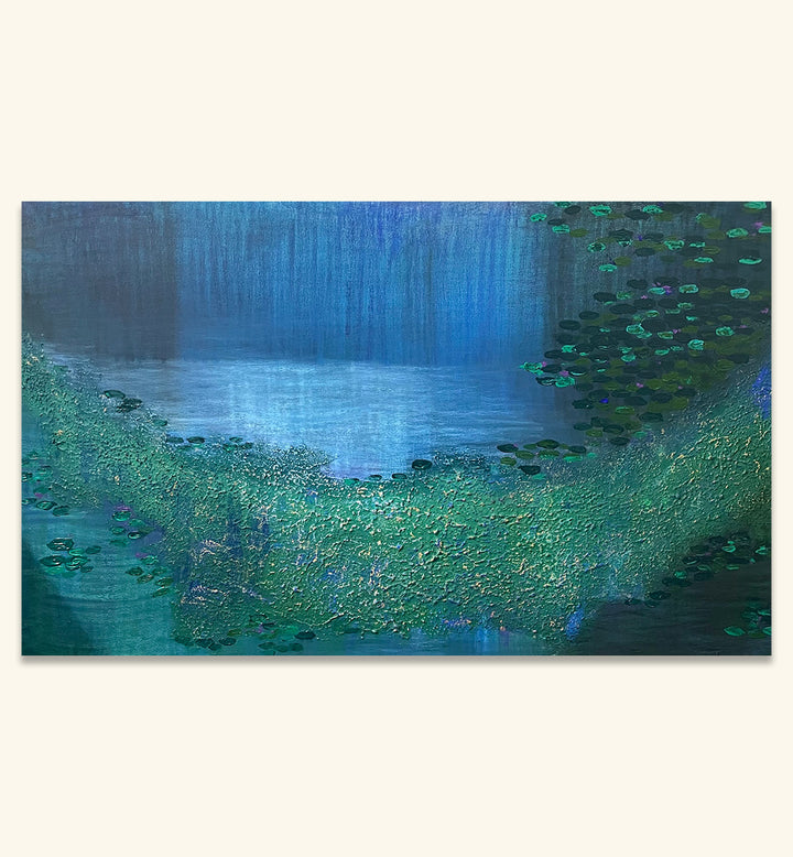 SECRET GARDEN  AN ODE TO MONET   , HANDMADE ARTWORKS