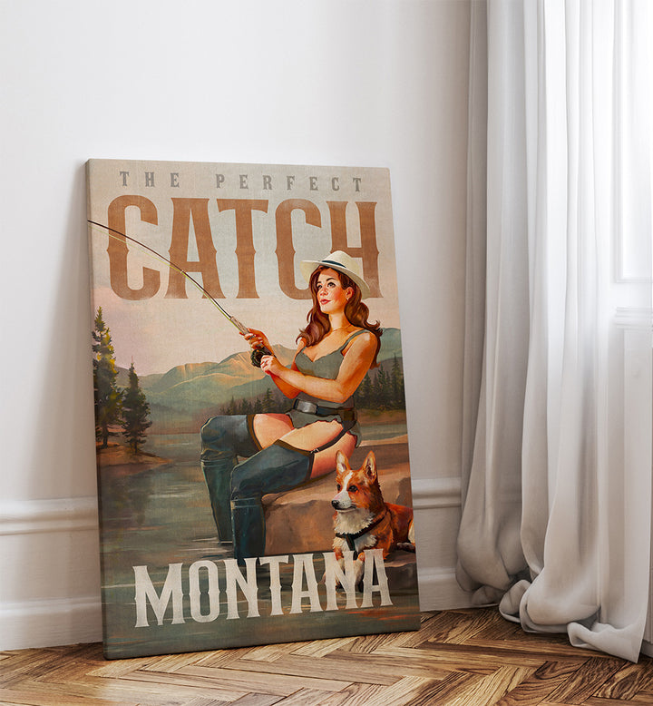 MONTANA SERENITY , VINTAGE TRAVEL POSTERS