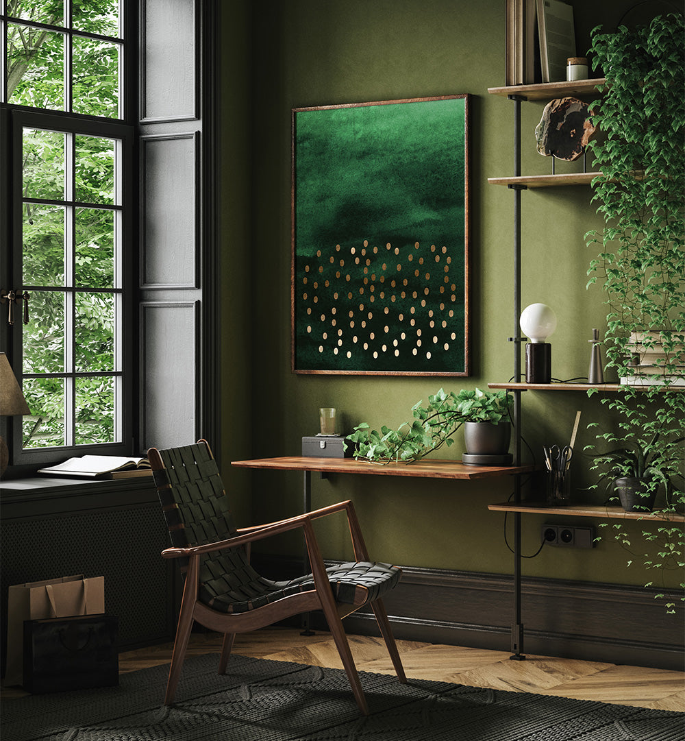 STORM IN EMERALD , ABSTRACT PAINTINGS