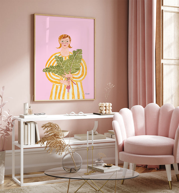 WOMAN WITH MANGOLD , PORTRAITS & FIGURATIVE ILLUSTRATIONS