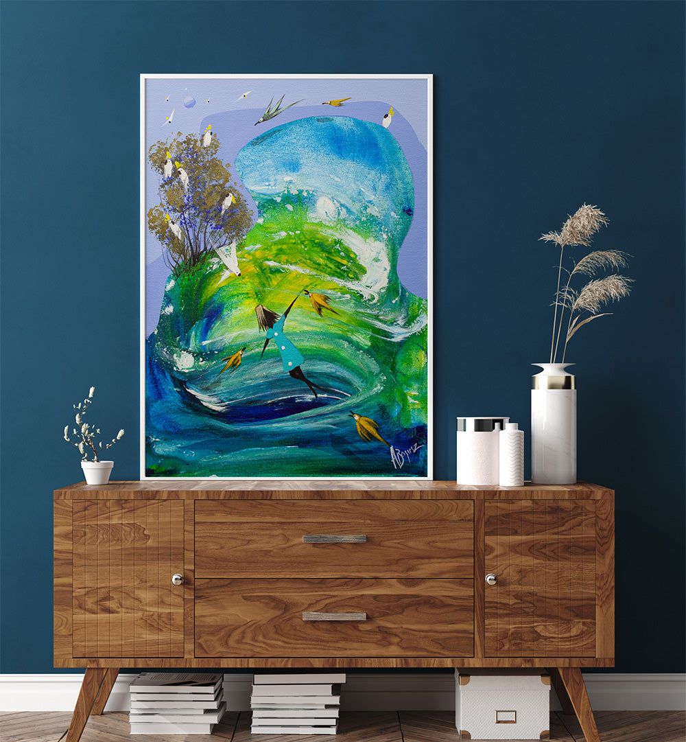 A NEW BEGINNING , ABSTRACT PAINTINGS