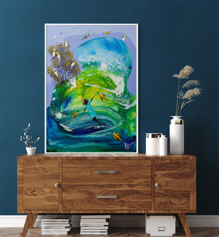 A NEW BEGINNING , ABSTRACT PAINTINGS