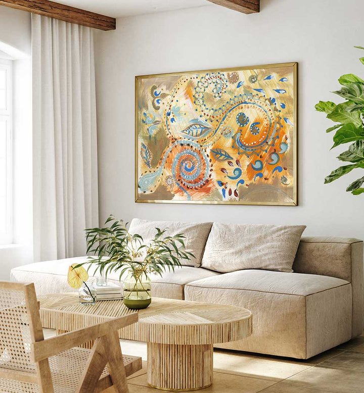BOHEMIAN PATTERN I , BOHO ART PAINTINGS