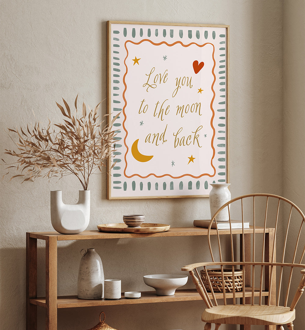 LOVE YOU TO THE MOON , KIDS ROOM PAINTINGS