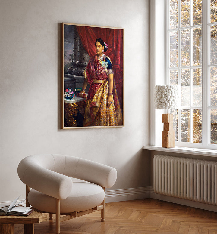 RANI BHARANI THIRUNAL LAKSHMI BAYI OF TRAVANCORE  , INDIAN ART PAINTINGS