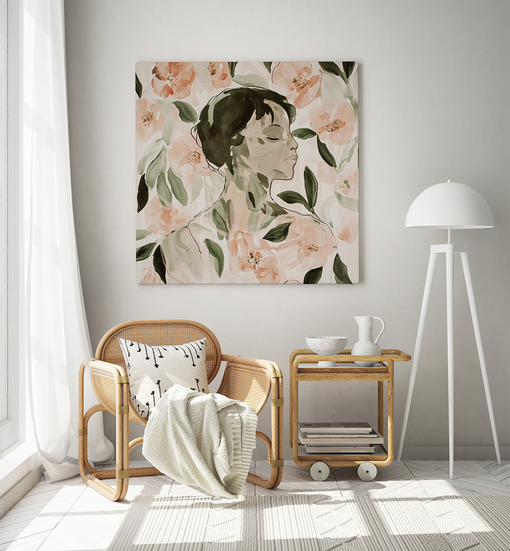 FLORAL SERENITY VI , PORTRAITS & FIGURATIVE ILLUSTRATIONS
