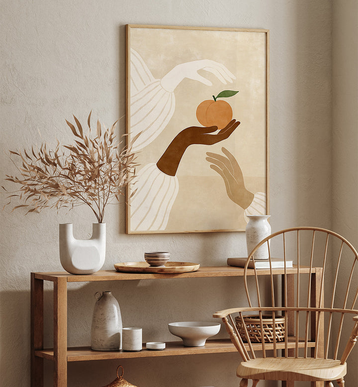 PEACH RITUAL , BOHO ART PAINTINGS