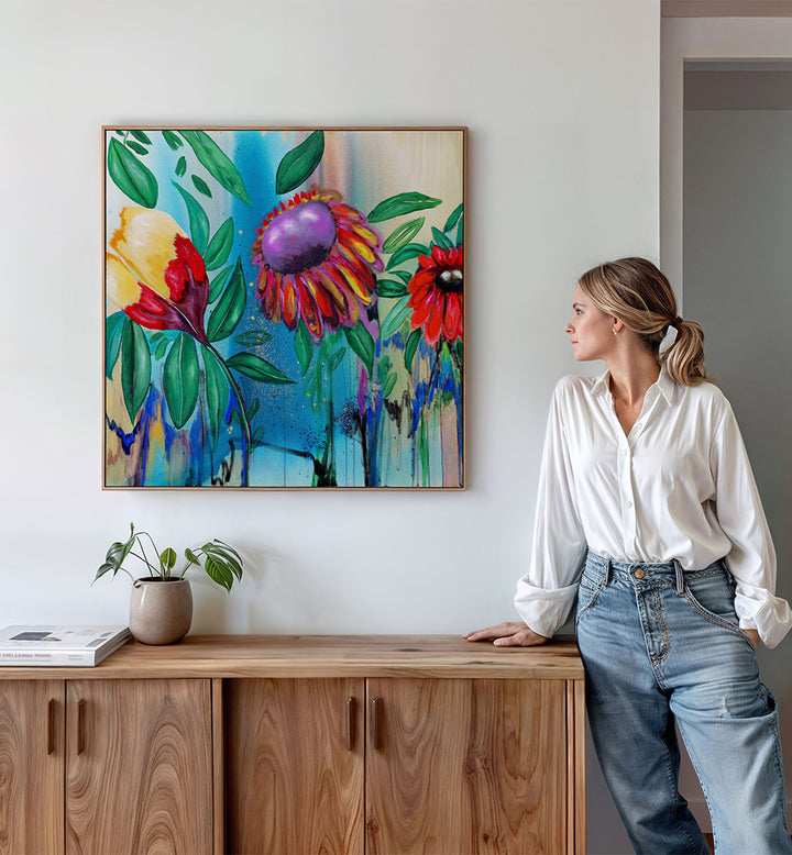 FLORAL ART , FLORAL FLOWER PAINTINGS