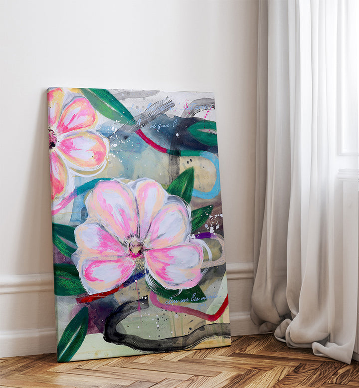 ART ON PAPER , FLORAL FLOWER PAINTINGS