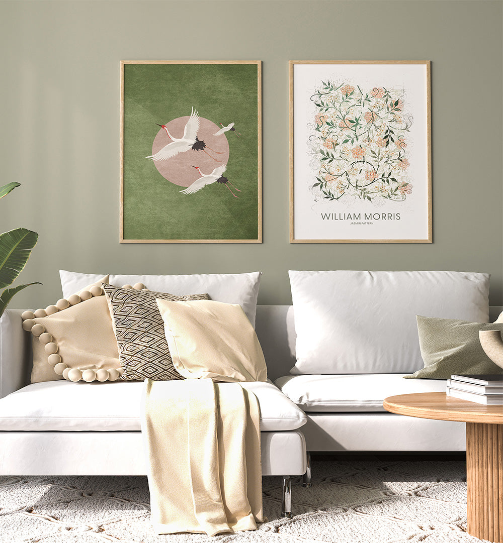BOTANICAL FLIGHT SET , SET OF 2 PAINTINGS