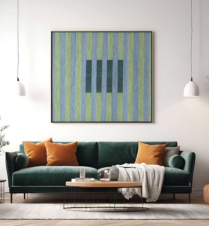 LAGOON GREEN VII , GEOMETRIC ART PRINTS