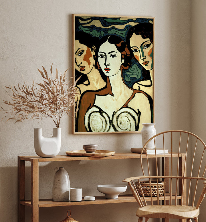 TRIO OF ELEGANCE , PORTRAITS & FIGURATIVE ILLUSTRATIONS