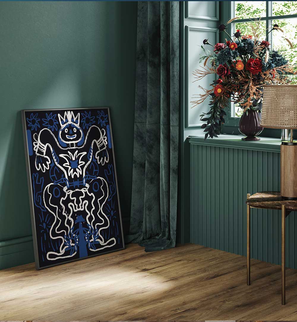 CHALK DRAWING COWBOY , COMIC POSTERS