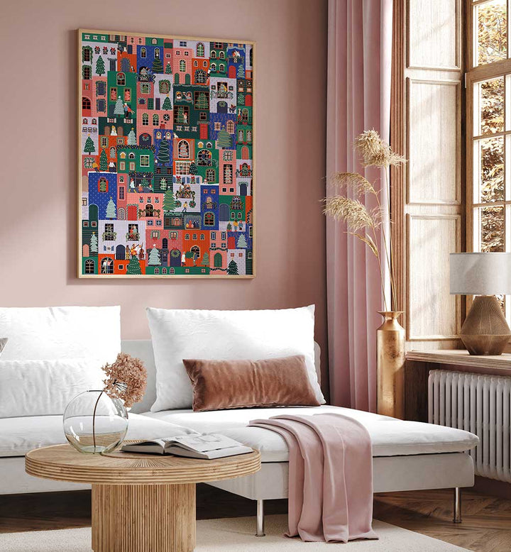 HOLIDAY HOUSES , PATTERN ART PRINTS