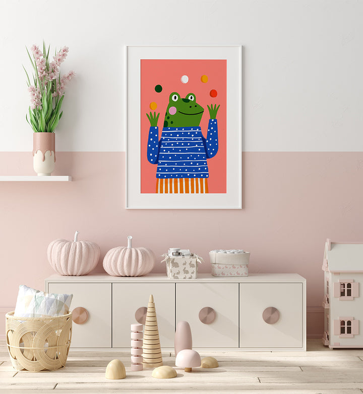 JUGGLING FROG ,KIDS ROOM PAINTINGS