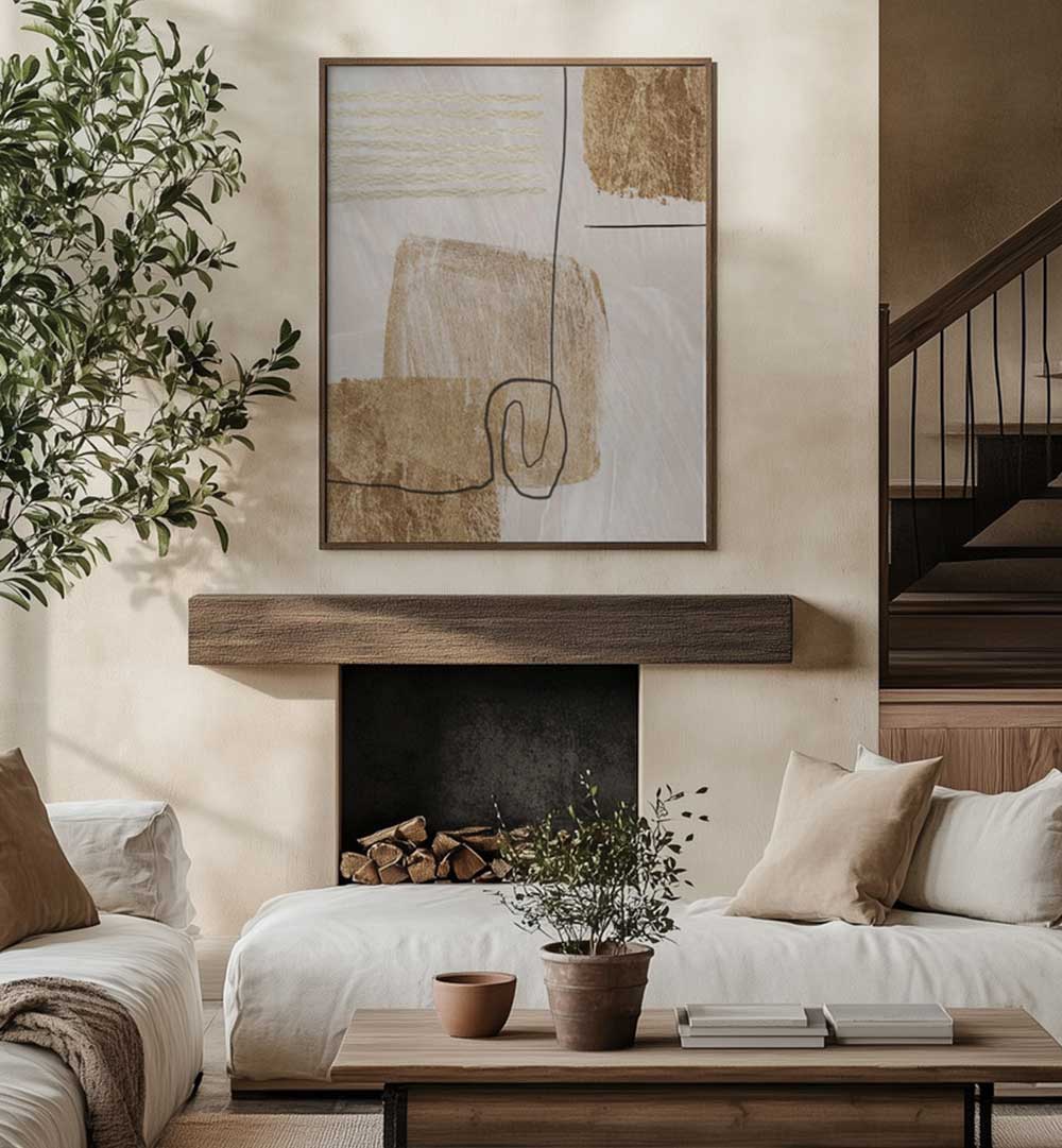 AESTHETIC GOLD I , ABSTRACT PAINTINGS
