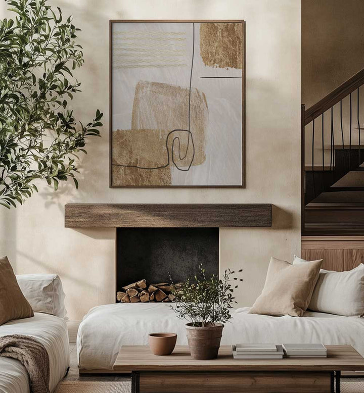 AESTHETIC GOLD I , ABSTRACT PAINTINGS