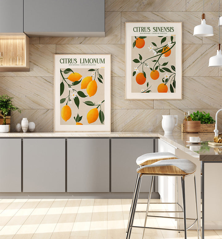 SUNNY CITRUS SET , SET OF 2 PAINTINGS