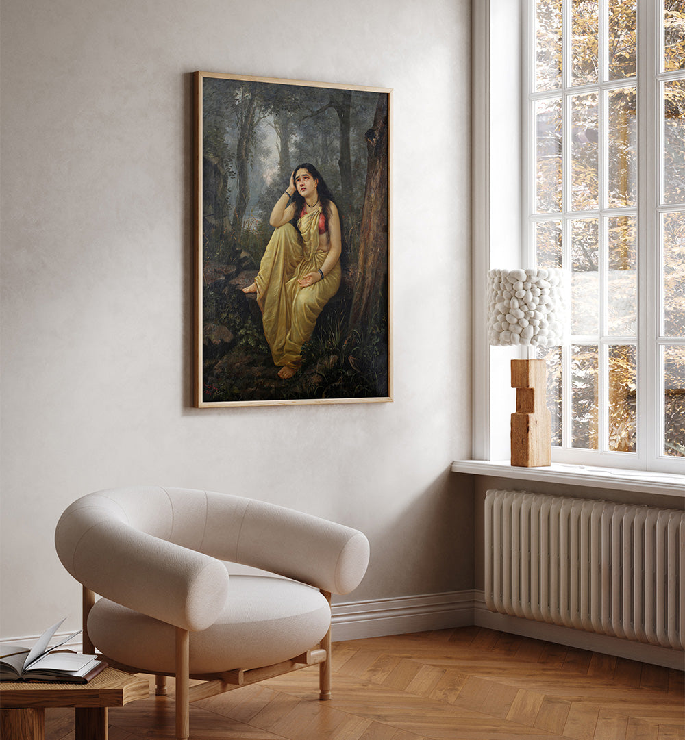 DAMAYANTI_VANAVASA , INDIAN ART PAINTINGS