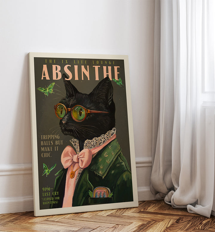 ABSINTHE CAT ALCOHOL , BAR & CAFE ART