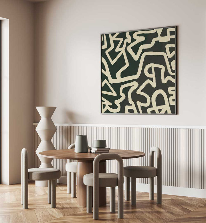 ABSTRACT LINE ART MAZE PATTERN , ABSTRACT PAINTINGS