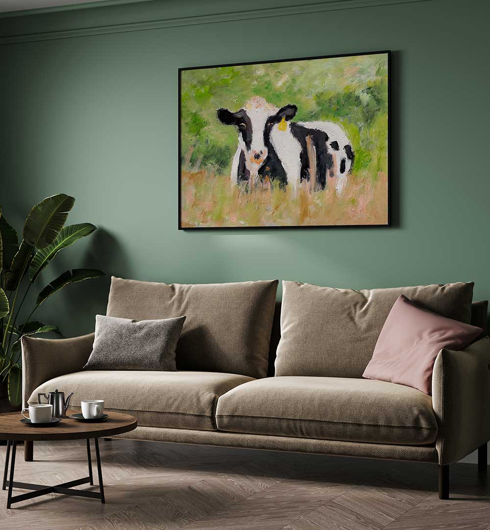 COVERED IN CLOVER , ANIMAL PAINTINGS