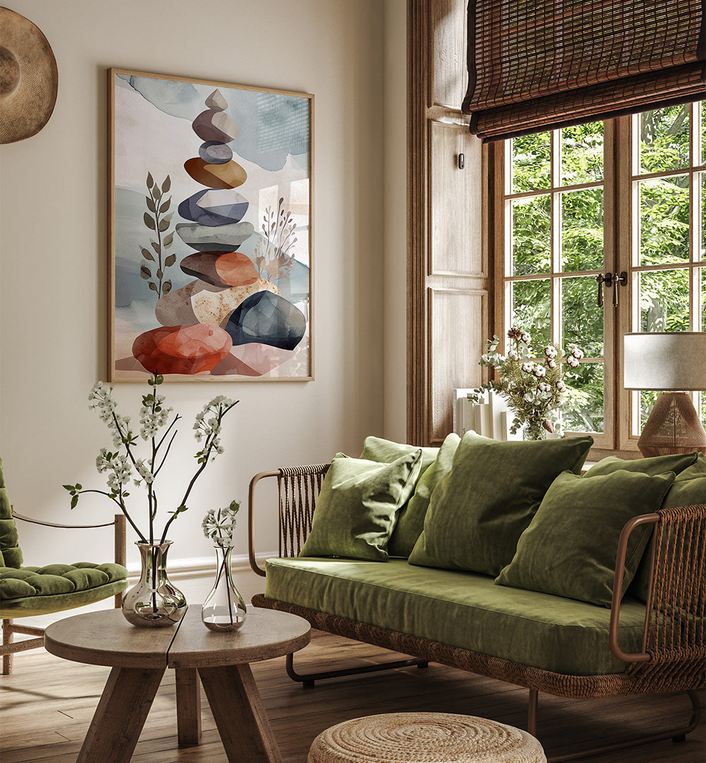 MINIMAL CALMS III  , FLORAL FLOWER PAINTINGS