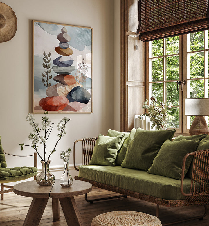 MINIMAL CALMS III  , FLORAL FLOWER PAINTINGS