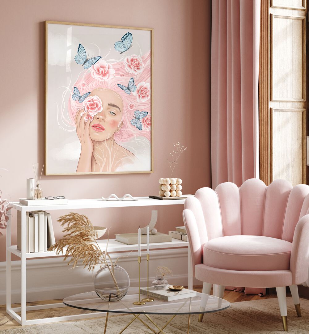Flourishing Mind, Portraits: vibrant illustration showcasing beauty and strength by artist Petra Holikova in a stylish setting.
