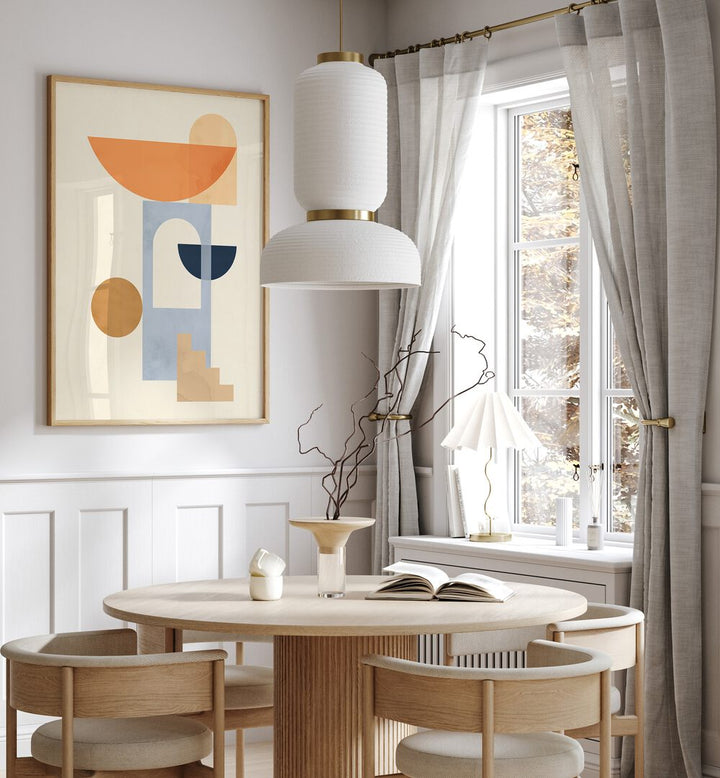 Bright and modern living space featuring COMPOSITIONS VII, BOHO ART PAINTINGS, perfect for adding artistic flair.