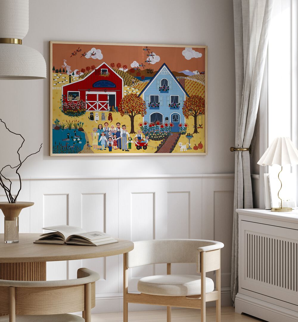 Brighten your child's space with FALL, KIDS ROOM PAINTINGS featuring colorful autumn scenes for a cozy vibe.
