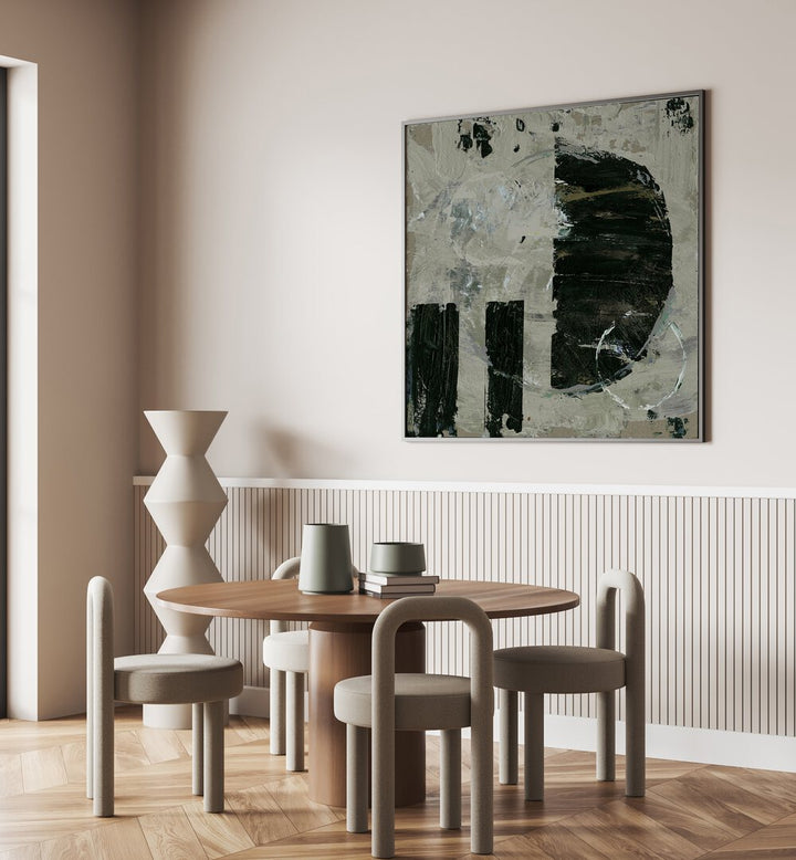 HALFMOON, ABSTRACT PAINTINGS enhance modern interiors with elegance and unique design, perfect for stylish homes.