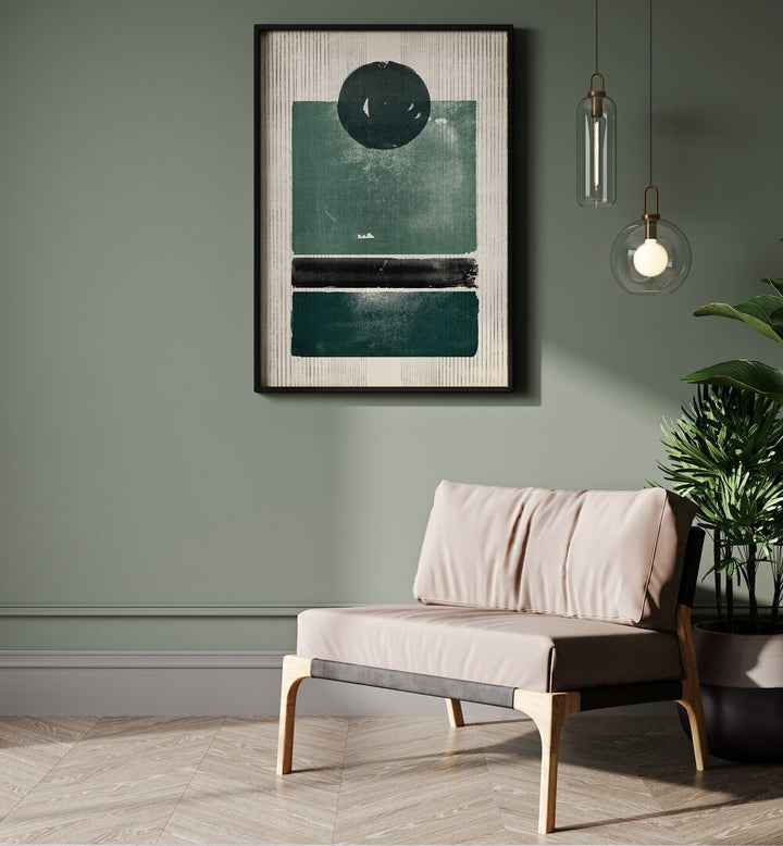 Stylish living space featuring THE EMERALD MAN, GEOMETRIC ART PRINTS, perfect for modern decor lovers.