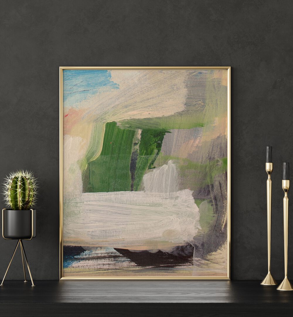 Colorful SERENE BRUSHSTROKES, ABSTRACT PAINTINGS add modern elegance to any space, enhancing your decor beautifully.