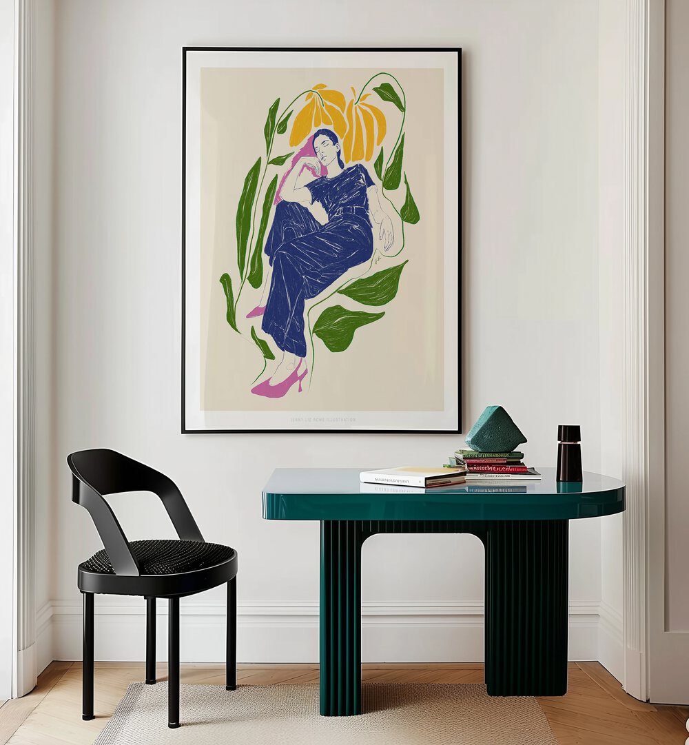 QUIET IN GARDEN , VIBRANT & ELECTRIC ART PRINTS