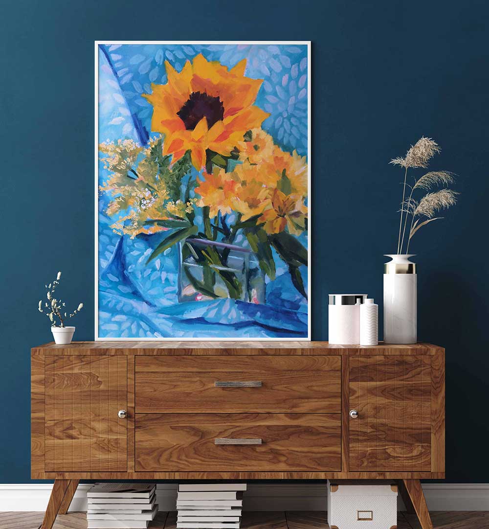 SUMMER FLOWERS , LANDSCAPE PAINTINGS