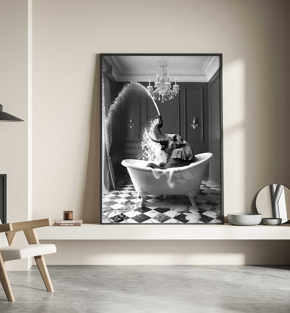 SPLISH SPLASH SAFARI , BATHROOM ART PRINTS