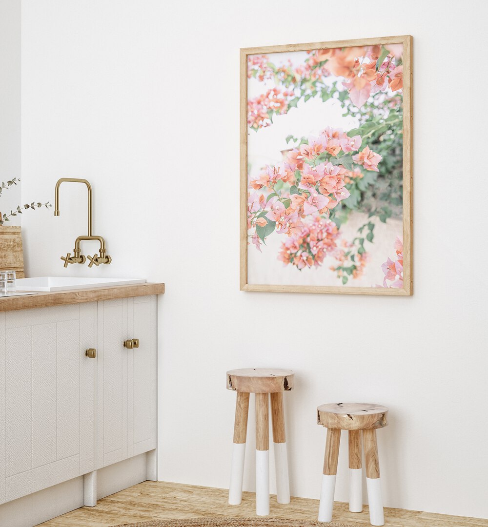 Vibrant PEACH BOUGAINVILLEA, FLORAL FLOWER PAINTINGS enhance any space with elegance and tropical charm.