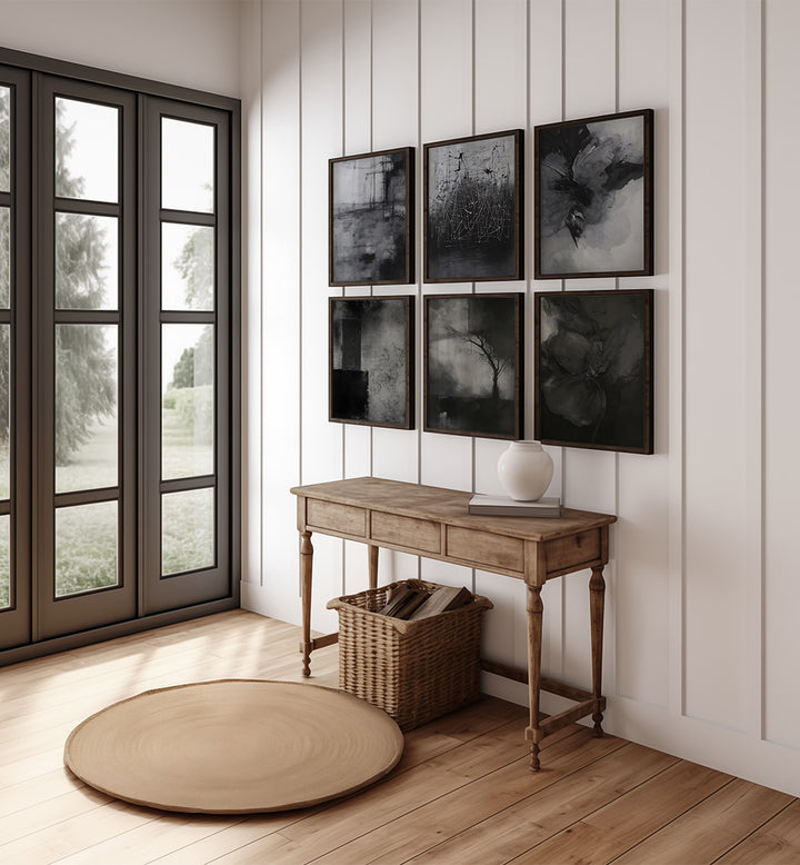 SOFT DARKNESS SET , SET OF 6 PAINTINGS