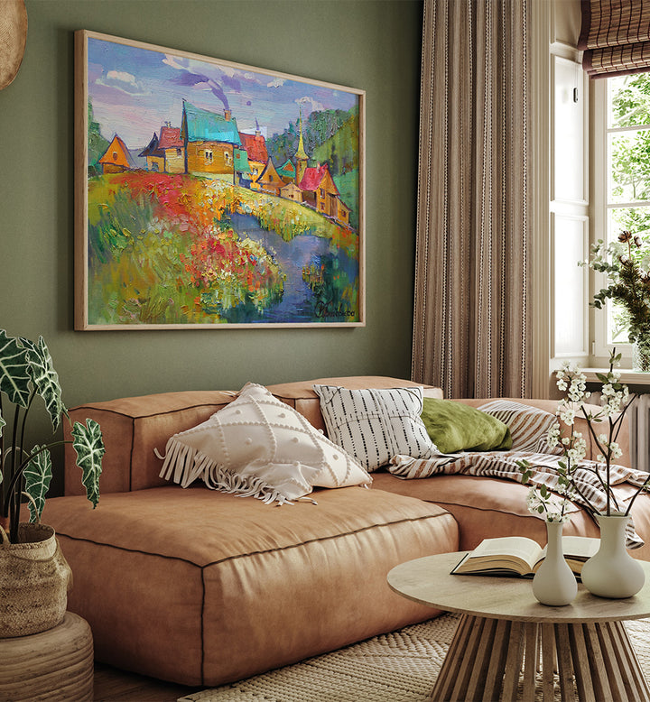 MOUNTAIN CARAVAN , LANDSCAPE PAINTINGS