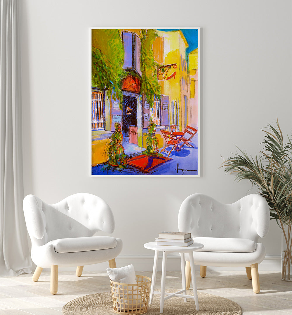 SUNNY COURTYARD CAFE , ABSTRACT PAINTINGS
