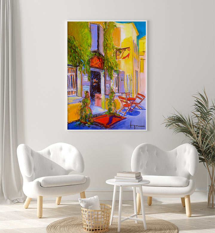 SUNNY COURTYARD CAFE , ABSTRACT PAINTINGS