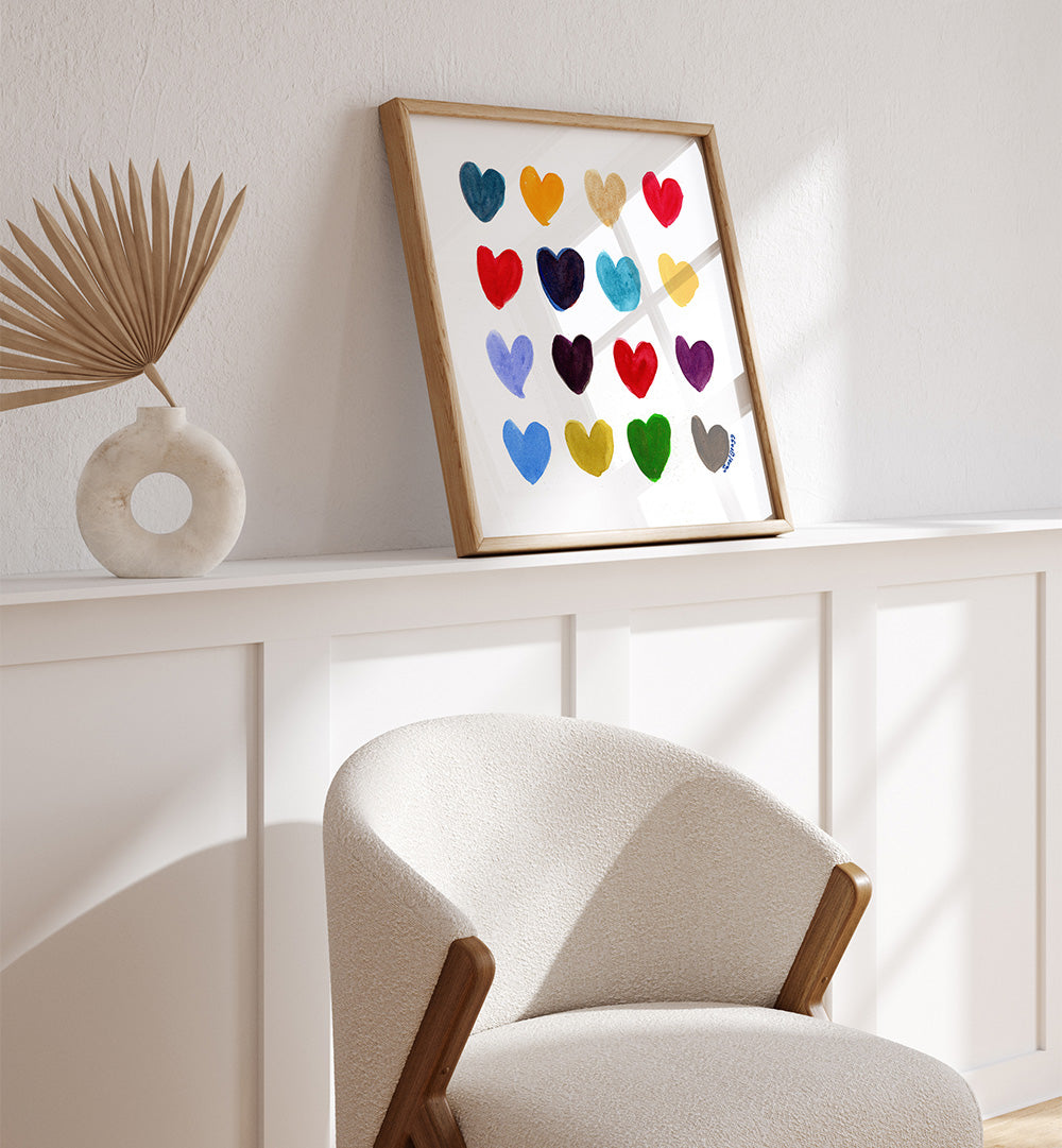 SQUARE OF HEARTS I , FASHION POSTERS