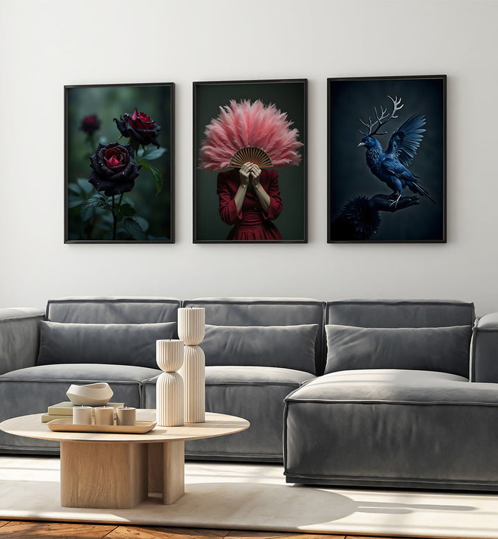 POETIC SHADOWS  , SET OF 3 PAINTINGS