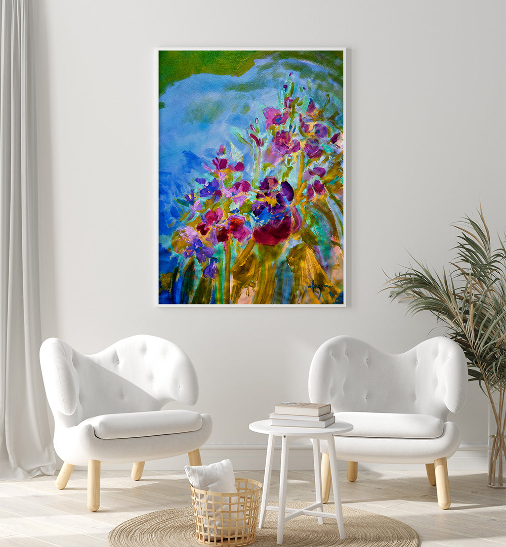 VIVID COLORS AND DELICATE PETALS III  , ABSTRACT PAINTINGS