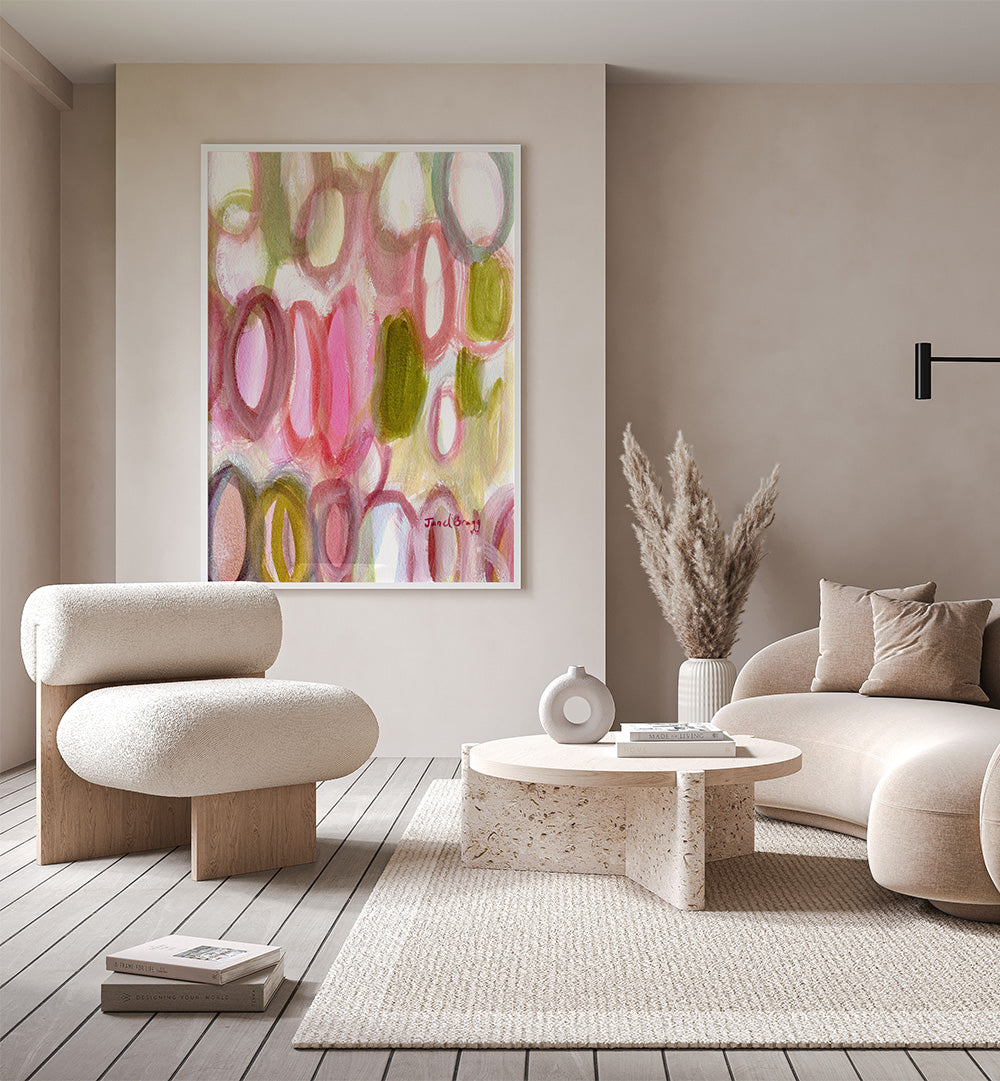ABSTRACT WITH OVALS, ABSTRACT PAINTINGS