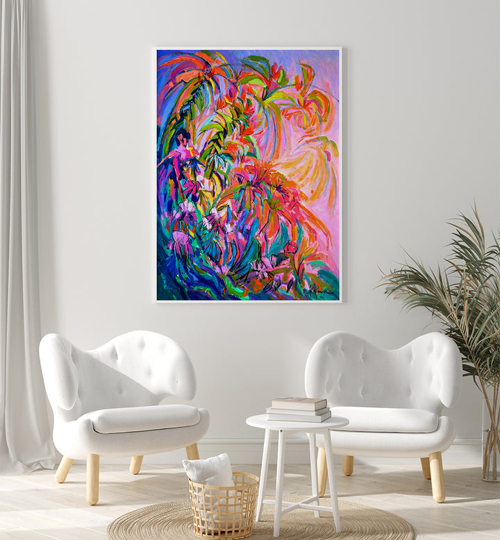 RADIANT FLORAL BALLET , ABSTRACT PAINTINGS