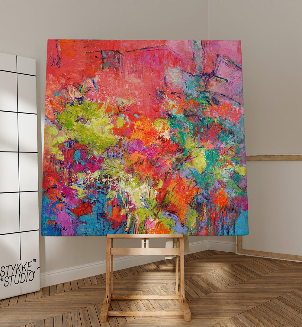 HAPPINESS SPROUTING , ABSTRACT PAINTINGS